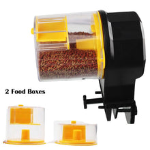 Load image into Gallery viewer, Adjustable Aquarium Automatic Fish Feeder Tank Timer Dispenser Feeders Pond Food Feeder Feeding with 2 Fish Food Dispensers
